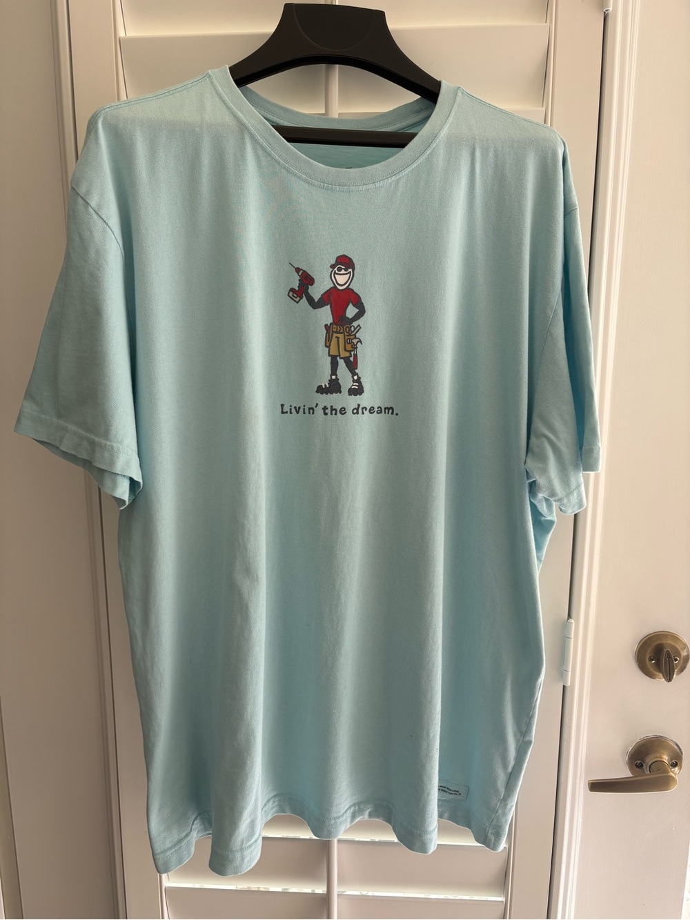 Mens Life Is Good T-Shirt - “Livin' the Dream”. Sz XL.